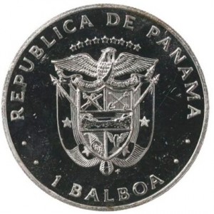 Аверс монеты Панама, 1 бальбоа, 1975-1982