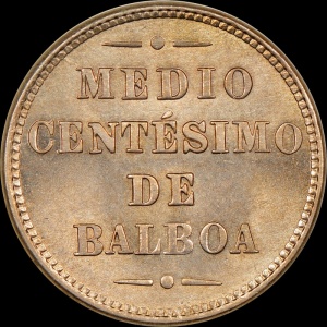 Реверс монеты Панама, ½ сентесимо, 1907