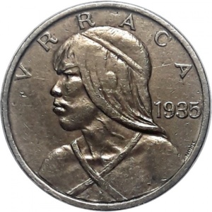 Реверс монеты Панама, 1 сентесимо, 1935-1937