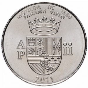 Реверс монеты Панама, ½ бальбоа, 2011, Панама-Вьехо - Валюта 1580 года