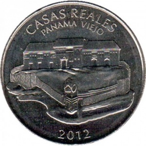 Реверс монеты Панама, ½ бальбоа, 2012, Панама-Вьехо - Королевский дом