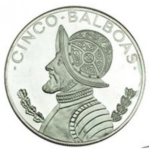 Реверс монеты Панама, 5 бальбоа, 1983-1984, CINCO BALBOAS