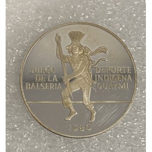 Реверс монеты Панама, 10 бальбоа, 1980, Спорт в Панаме - Бальсерия