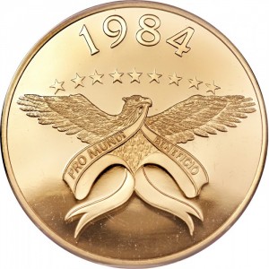 Реверс монеты Панама, 500 бальбоа, 1984, Национальный герб