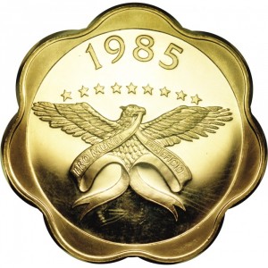 Реверс монеты Панама, 500 бальбоа, 1985, Национальный герб