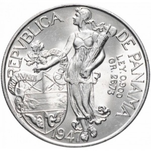 Аверс монеты Панама, 1 бальбоа, 1931-1947