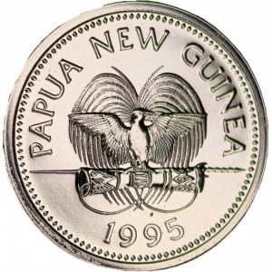 Аверс монеты Папуа - Новая Гвинея, 5 тойя, 1975-1999