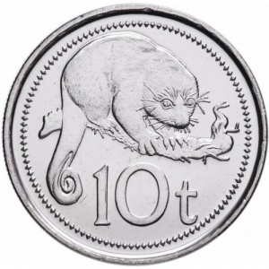 Реверс монеты Папуа - Новая Гвинея, 10 тойя, 2002-2022