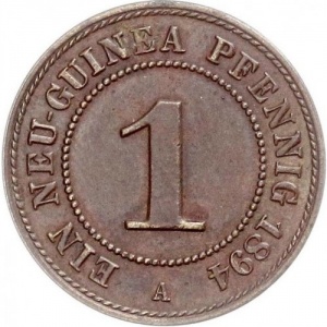 Реверс монеты Папуа - Новая Гвинея, 1 пфенниг, 1894
