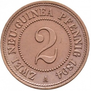 Реверс монеты Папуа - Новая Гвинея, 2 пфеннига, 1894