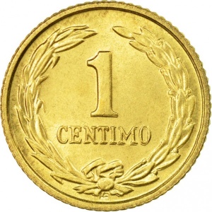 Реверс монеты Парагвай, 1 сентимо, 1944-1950