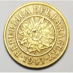 Аверс монеты Парагвай, 5 сентимо, 1944-1947