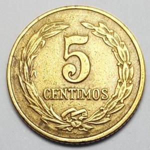 Реверс монеты Парагвай, 5 сентимо, 1944-1947