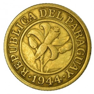 Аверс монеты Парагвай, 10 сентимо, 1944-1947