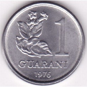 Реверс монеты Парагвай, 1 гуарани, 1975-1976