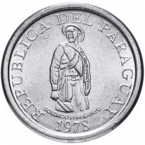 Аверс монеты Парагвай, 1 гуарани, 1978-1988