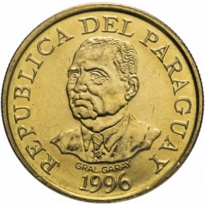 Аверс монеты Парагвай, 10 гуарани, 1996