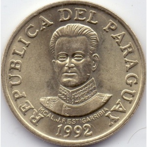Аверс монеты Парагвай, 50 гуарани, 1992