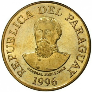 Аверс монеты Парагвай, 100 гуарани, 1993-2005