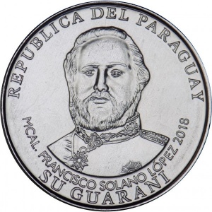 Аверс монеты Парагвай, 1000 гуарани, 2006-2022