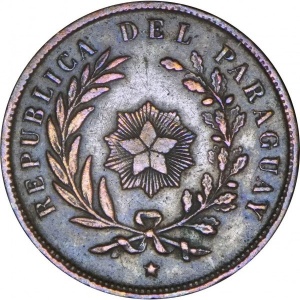 Аверс монеты Парагвай, 1 сентесимо, 1870