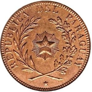 Аверс монеты Парагвай, 4 сентесимо, 1870