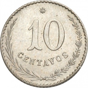 Реверс монеты Парагвай, 10 сентаво, 1900-1903
