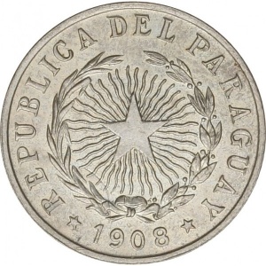 Аверс монеты Парагвай, 20 сентаво, 1908