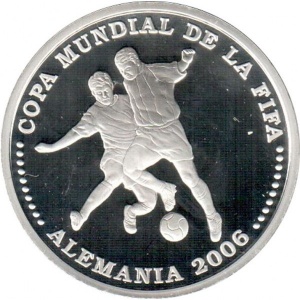 Реверс монеты Парагвай, 1 гуарани, 2003, Чемпионат мира по футболу 2006