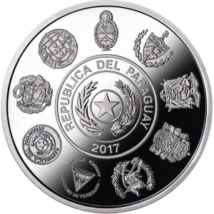 Аверс монеты Парагвай, 1 гуарани, 2017, Иберо-Америка - Чудеса природы