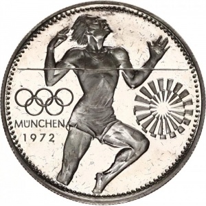 Реверс монеты Парагвай, 150 гуарани, 1972, XX летние Олимпийские Игры, Мюнхен 1972 - Бег