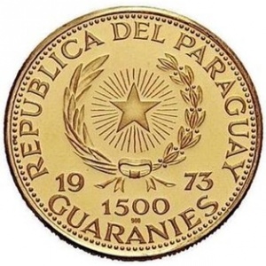 Аверс монеты Парагвай, 1500 гуарани, 1973, Альбрехт Дюрер