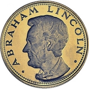 Реверс монеты Парагвай, 1500 гуарани, 1974, Авраам Линкольн