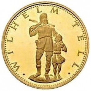 Реверс монеты Парагвай, 1500 гуарани, 1974, Вильгельм Телль