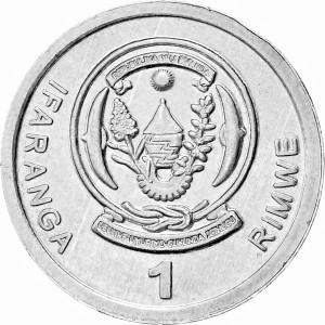 Аверс монеты Руанда, 1 франк, 2003