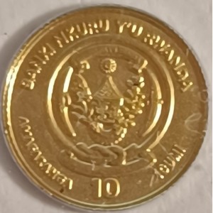 Аверс монеты Руанда, 10 франков, 2016, Кленовый лист