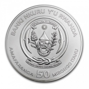 Аверс монеты Руанда, 50 франков, 2017, Морская унция - Santa Maria