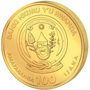 Аверс монеты Руанда, 100 франков, 2025, Год змеи