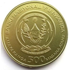 Аверс монеты Руанда, 500 франков, 2008, XXIX летние Олимпийские Игры, Пекин 2008 - Прыжок с шестом