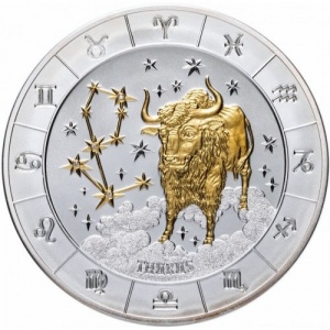 Реверс монеты Руанда, 1000 франков, 2009, Знаки зодиака - Телец