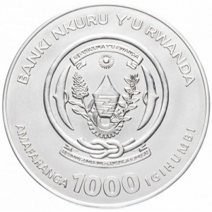 Аверс монеты Руанда, 1000 франков, 2009, Китайский гороскоп - год быка