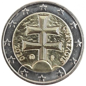 Аверс монеты Словакия, 2 евро, 2009-2026