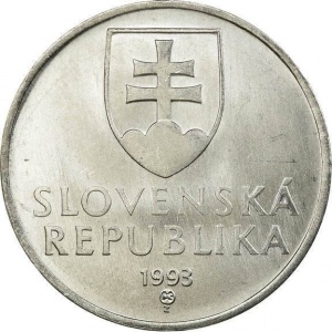 Аверс монеты Словакия, 50 геллеров, 1993-1995