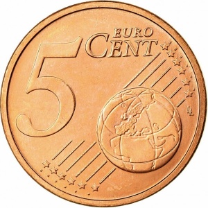 Реверс монеты Словакия, 5 евроцентов, 2009-2026