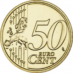 Реверс монеты Словакия, 50 евроцентов, 2009-2026