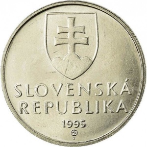 Аверс монеты Словакия, 5 крон, 1993-2008