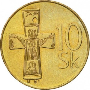 Реверс монеты Словакия, 10 крон, 1993-2008