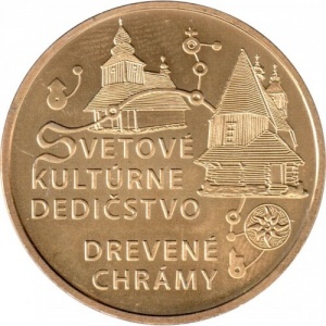 Реверс монеты Словакия, 10 евро, 2010, Деревянные церкви словацких Карпат