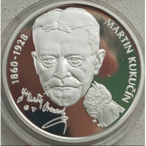 Реверс монеты Словакия, 10 евро, 2010, 150 лет Мартину Кукучину