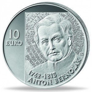 Реверс монеты Словакия, 10 евро, 2012, 250 лет со дня рождения Антона Бернолака